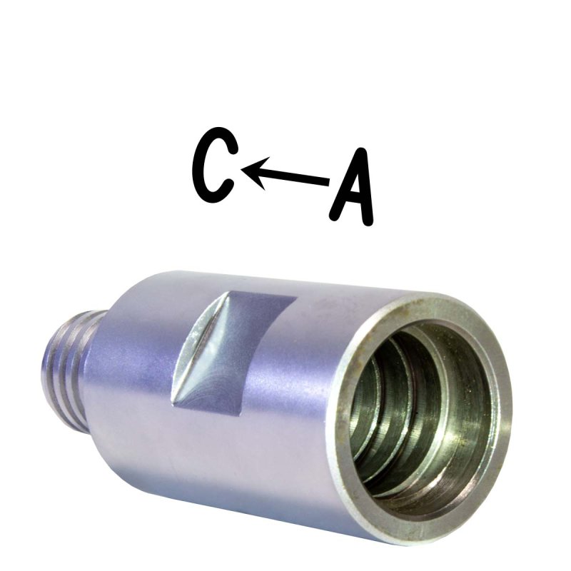 画像3: コアドリル回転軸レジューサー (ねじ山変換) (3)